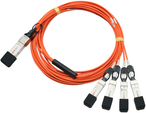QSFP-4X10G-AOC7M-ENC , eNet Components QSFP+ - 4 x SFP+ 7m M/M InfiniBand/fibre optic cable 275.6" (7 m) QSFP+ 4x SFP+ Orange