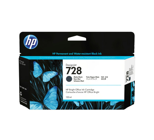 3WX25A , HP 728 130-ml Matte Black DesignJet Ink Cartridge
