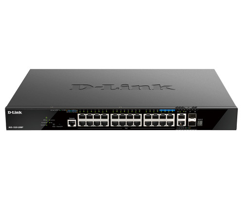 DGS-1520-28MP , D-Link DGS-1520-28MP network switch Managed L3 Gigabit Ethernet (10/100/1000) Power over Ethernet (PoE) 1U Black