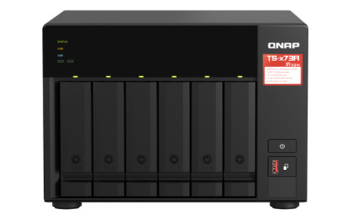 TS-673A-8G-US , QNAP TS-673A NAS Tower Ryzen Embedded V1500B 8 GB DDR4 0 TB QNAP Turbo System Anthracite