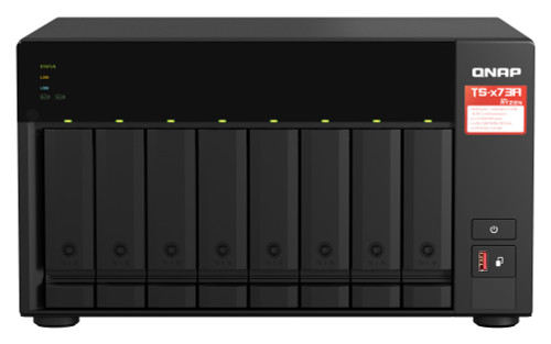 TS-873A-8G-US , QNAP TS-873A NAS Tower Ryzen Embedded V1500B 8 GB DDR4 0 TB QNAP Turbo System Anthracite