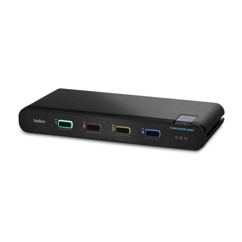 F1DN104KVM-UNN4 , Belkin F1DN104KVM-UNN4 KVM switch Black