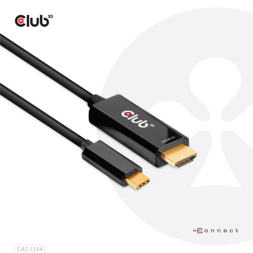 CAC-1334 , CLUB3D CAC-1334 video cable adapter 70.9" (1.8 m) HDMI Type A (Standard) USB Type-C Black