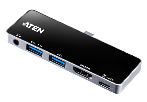 UH3238 , ATEN UH3238 laptop dock/port replicator Docking USB 3.2 Gen 1 (3.1 Gen 1) Type-C Black, Silver