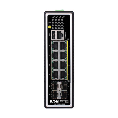 NGI-M08C4POE8-2 , Tripp Lite NGI-M08C4POE8-2 network switch Managed L2 Gigabit Ethernet (10/100/1000) Power over Ethernet (PoE) Black