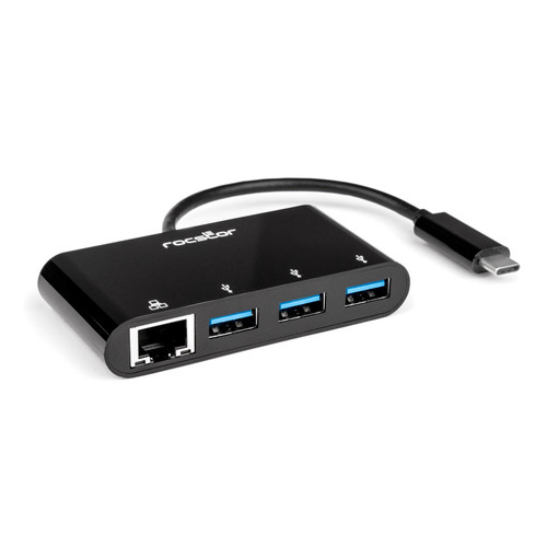 Y10A251-B1 , Rocstor Y10A251-B1 laptop dock/port replicator USB 3.2 Gen 1 (3.1 Gen 1) Type-C Black