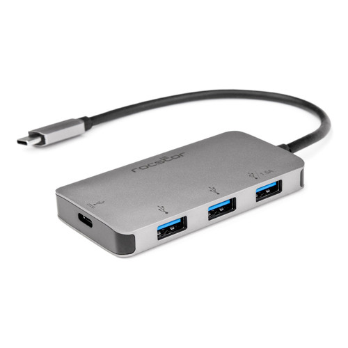 Y10A254-A1 , Rocstor Y10A254-A1 interface hub USB 3.2 Gen 1 (3.1 Gen 1) Type-C 5000 Mbit/s Black, Silver