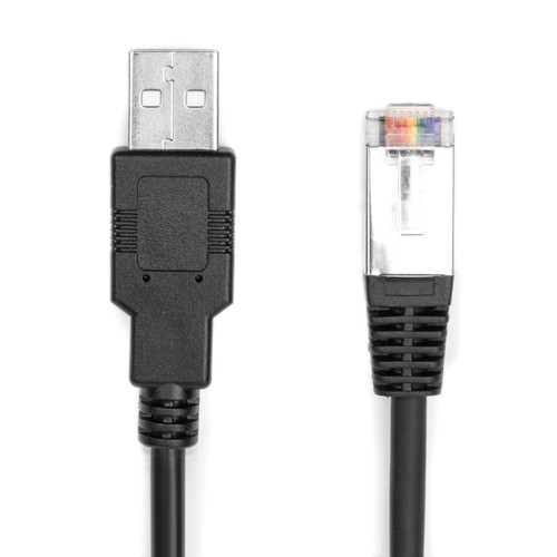 Y10C280-B1 , Rocstor Y10C280-B1 serial cable Black 70.9" (1.8 m) USB Type-A RJ-45