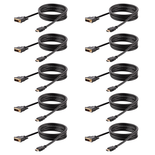 HDMIDVIMM610PK , StarTech.com HDMIDVIMM610PK video cable adapter 70.9" (1.8 m) HDMI Type A (Standard) DVI-D Black