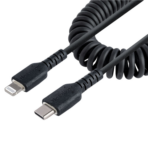 RUSB2CLT50CMBC , StarTech.com RUSB2CLT50CMBC lightning cable 19.7" (0.5 m) Black