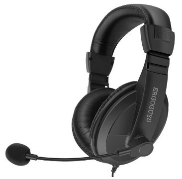 EG-55BLK , Ergoguys EG-55BLK headphones/headset Wired Head-band Gaming Black