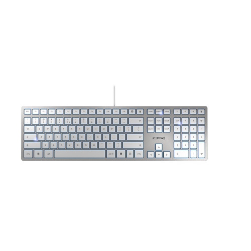JK-1600EU-1 , CHERRY KC 6000 Slim keyboard USB US English Silver, White