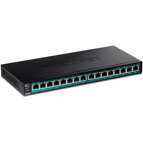 TPE-TG161H , Trendnet TPE-TG161H network switch Gigabit Ethernet (10/100/1000) Power over Ethernet (PoE) Black
