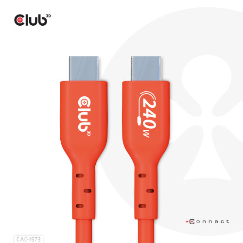 CAC-1573 , CLUB3D CAC-1573 USB cable USB 2.0 78.7" (2 m) USB C Red