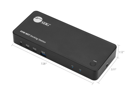 CE-DK0111-S1 , Siig CE-DK0111-S1 laptop dock/port replicator Docking USB 3.2 Gen 1 (3.1 Gen 1) Type-C Black
