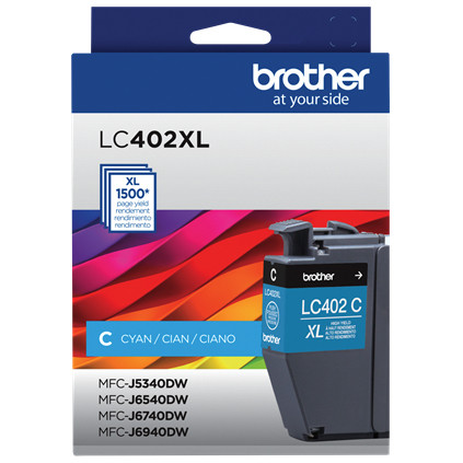 LC402XLCS , Brother LC402XLCS ink cartridge 1 pc(s) Original High (XL) Yield Cyan