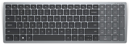 KB740-GY-R-US , DELL KB740 keyboard Office RF Wireless + Bluetooth QWERTY English Gray, Black