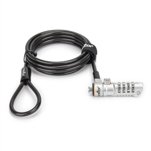Rocstor Rocbolt N19 cable lock Black, Silver - Y1RB016-B1