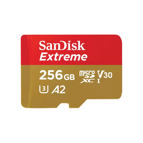 SanDisk Extreme 256 GB MicroSDXC UHS-I Class 10 - SDSQXAV-256G-AN6MA