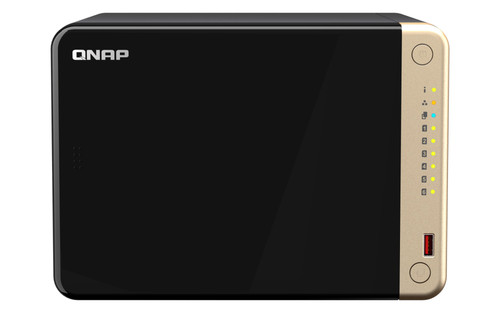 QNAP TS-664 NAS Tower Intel® Celeron® N5095 8 GB DDR4 0 TB QNAP QTS Black, Bronze - TS-664-8G-US