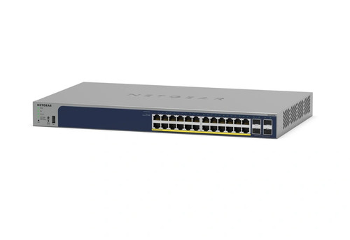 NETGEAR GS728TPP Managed L2/L3/L4 Gigabit Ethernet (10/100/1000) Power over Ethernet (PoE) 1U Gray - GS728TPP-300NAS