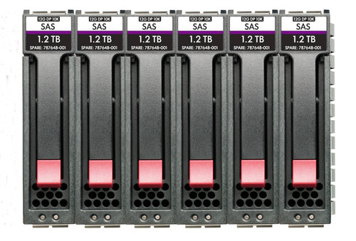 HPE MSA 14.4TB SAS 12G Enterprise 10K SFF (2.5in) M2 3yr Wty 6-pack HDD Bundle - R0Q67A
