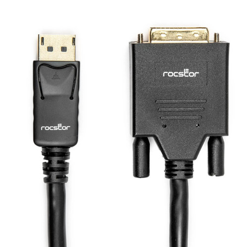 Rocstor Y10C150-B2 video cable adapter 70.9" (1.8 m) DisplayPort DVI Black