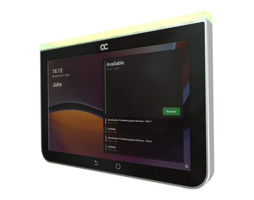 AudioCodes RX PANEL Touch Scheduler for Microsoft T Video conferencing service management system Black - TEAMS-RX-PANEL
