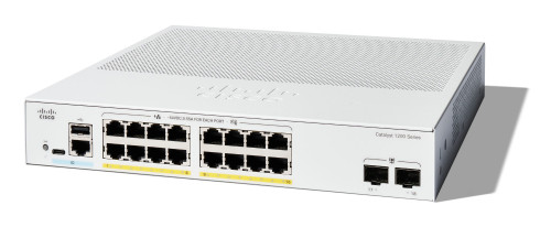 Cisco Catalyst 1200 Managed L2 Gigabit Ethernet (10/100/1000) Power over Ethernet (PoE) Gray - C1200-16P-2G