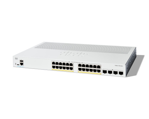Cisco Catalyst 1300 Managed L2/L3 Gigabit Ethernet (10/100/1000) Power over Ethernet (PoE) Gray - C1300-24P-4X