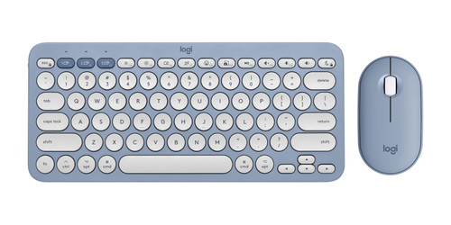Logitech 920-012202 keyboard Mouse included Universal RF Wireless + Bluetooth QWERTY English Blue