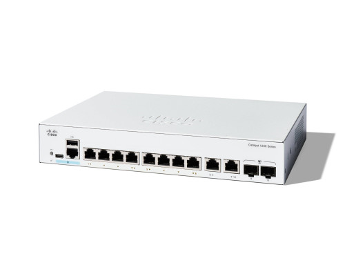 Cisco Catalyst 1200 Managed L2 Gigabit Ethernet (10/100/1000) 1U White - C1200-8T-E-2G