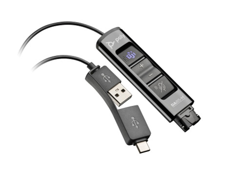 HP Poly DA85-M USB to QD Black Adapter TAA - 786C8AA