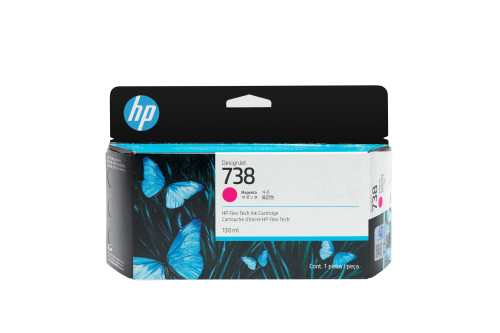 HP 738 130-ml Magenta DesignJet Ink Cartridge - 498N6A