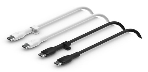 Belkin BoostCharge Flex USB cable 78.7" (2 m) USB C Black, White - CAB009BT2MBW2PK