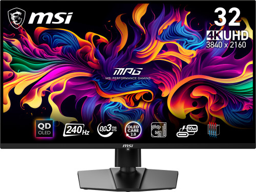 MSI MPG 321URX QD-OLED computer monitor 31.5" 3840 x 2160 pixels 4K Ultra HD Black - MPG321URXQDOLED