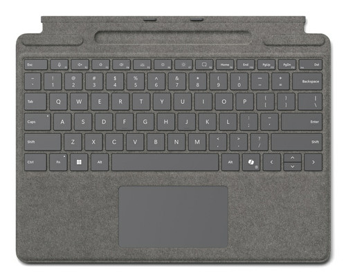 Microsoft Surface Pro KB w/ PenStor QWERTY English Microsoft Cover port Platinum - 8XB-00186