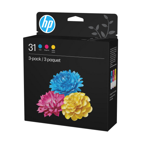HP 31 CMY Original Ink Bottle Combo 3-Pack - 9C228AN