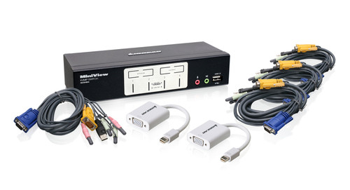 iogear GCS72MDPKIT KVM switch Black