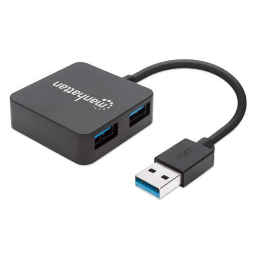 Manhattan 162296 interface hub USB 3.2 Gen 1 (3.1 Gen 1) Type-A 5000 Mbit/s Black
