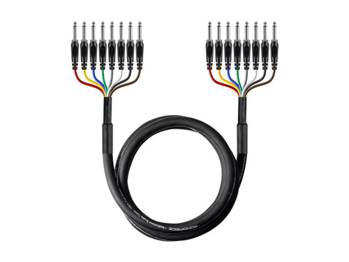Monoprice 601496 audio cable 236.2" (6 m) 8 x 6.35mm Black