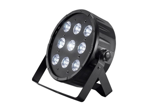 Monoprice LED FLAT PAR LIGHT (RGBW) 10-WATT X 9 Suitable for indoor use Disco laser projector & stroboscope Black - 612749
