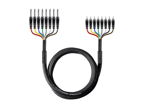 Monoprice 601294 audio cable 240.2" (6.1 m) 8 x RCA Black