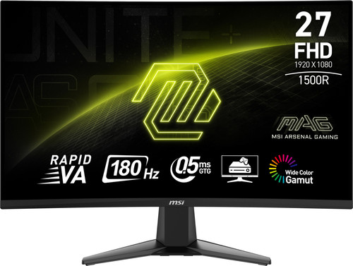 MSI MAG 27C6F computer monitor 27" 1920 x 1080 pixels Full HD LCD Black - MAG27C6F