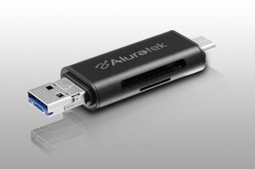 Aluratek AUCRC300F card reader USB 3.1 Type C/Micro USB Black
