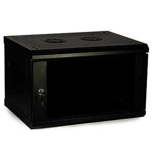 4XEM 4XRACK6U rack cabinet 6U Wall mounted rack Black
