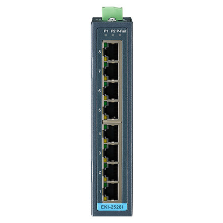 Advantech EKI-2528I-BE network switch Unmanaged Fast Ethernet (10/100) Black