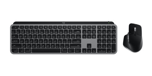 Logitech MX Keys S Combo for Mac keyboard Mouse included Home/Office RF Wireless + Bluetooth QWERTY US English Gray - 920-012592