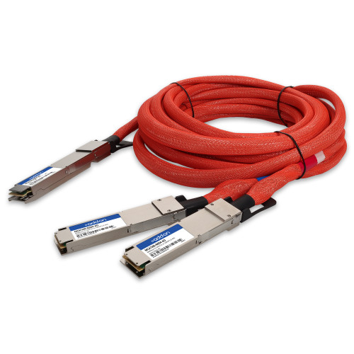 AddOn Networks MCA7J60-N004-AO InfiniBand/fibre optic cable 157.5" (4 m) OSFP112 2x OSFP112-RHS DAC Red