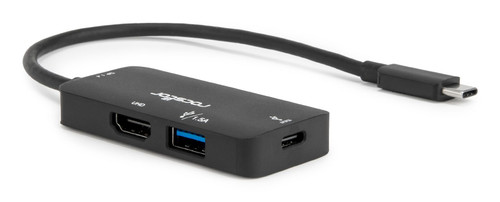 Rocstor Y10A306-B1 interface hub USB Type-C 5000 Mbit/s Black
